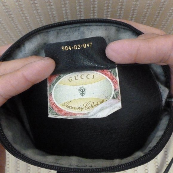 Gucci Navy GG Web Coated Canvas Crossbody Bag - Picture 9 of 10